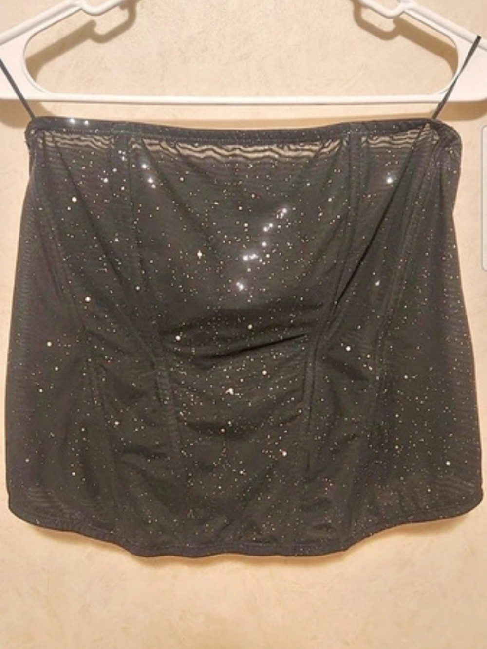 Black Sparkle Tube Top